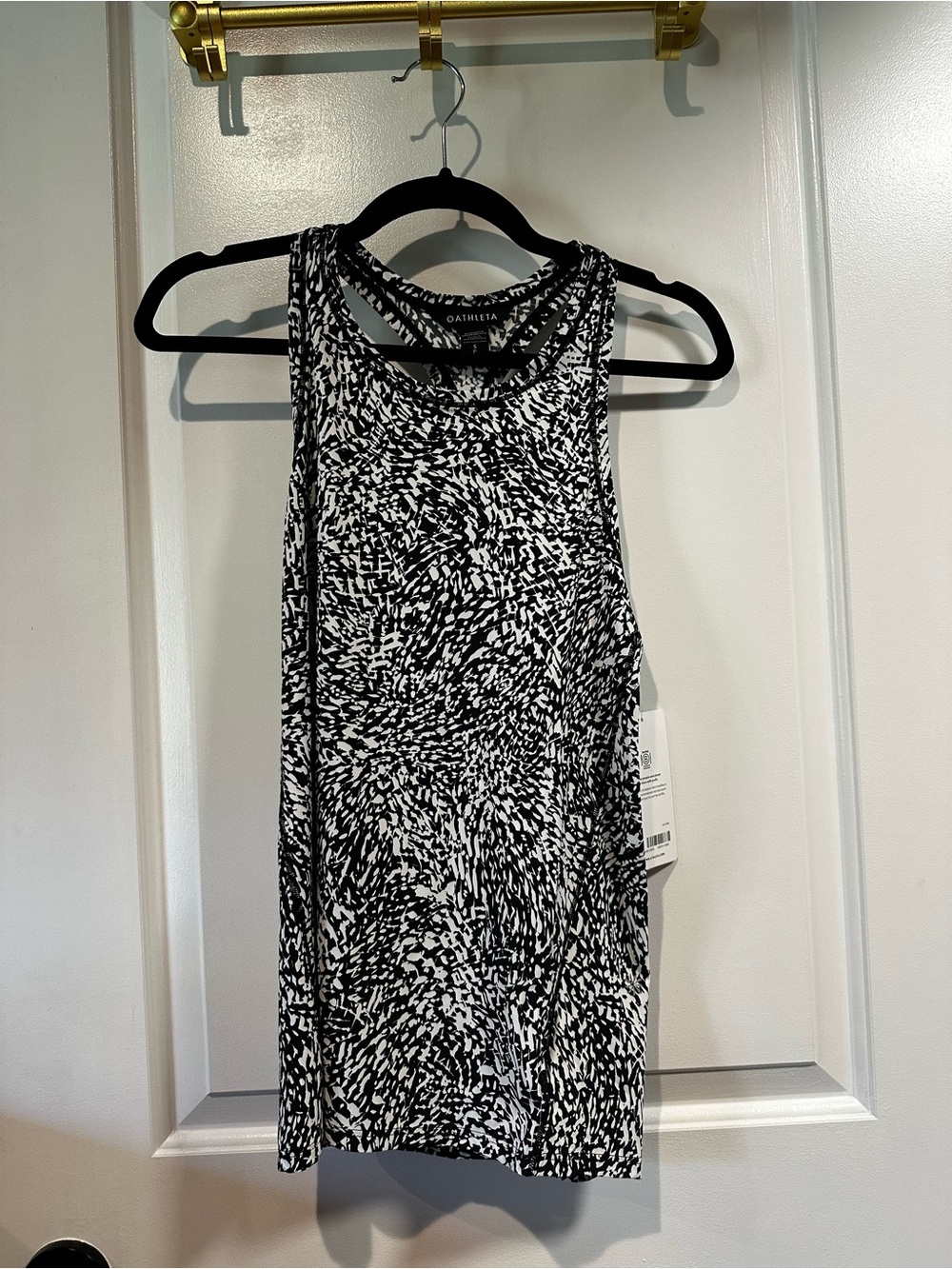 NWT Athleta Ultimate Train Printed Tank Top - racerback moisture-wicking - Small